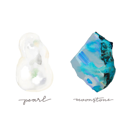 The June Birthstones: Pearl + Moonstone