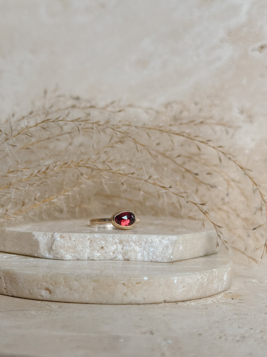 Mozambique Garnet + 14k Gold Fill Ring