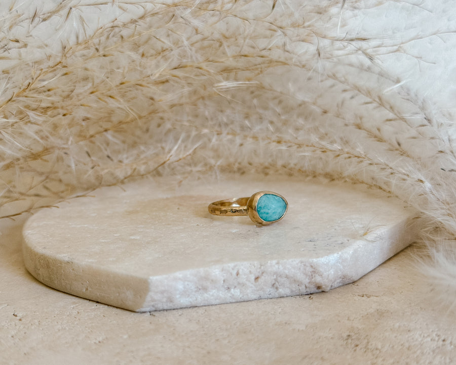 Amazonite + 14k Gold Filled Ring