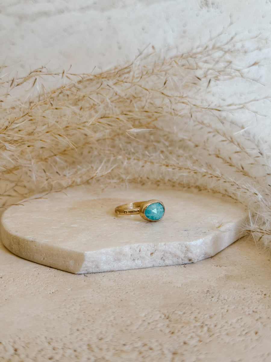 Amazonite + 14k Gold Filled Ring