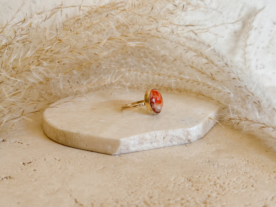 Bali Sunstone + 14k Gold Filled Ring