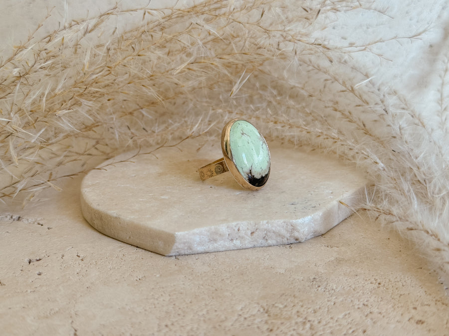 Chrysoprase 14k Gold Filled Ring