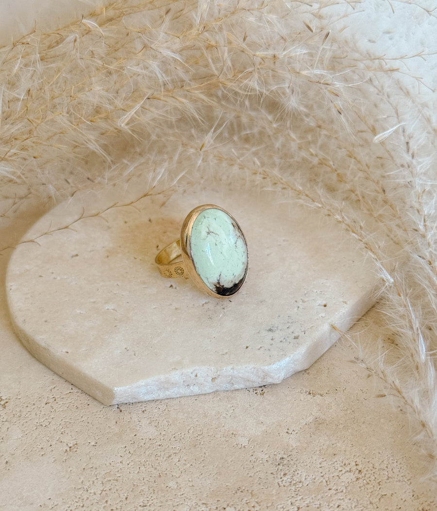 Chrysoprase 14k Gold Filled Ring