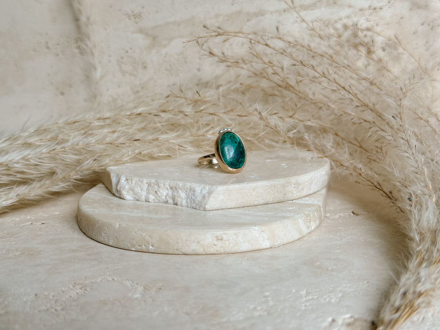 Malachite + Mixed Metal Ring