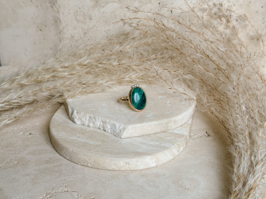 Malachite + Mixed Metal Ring