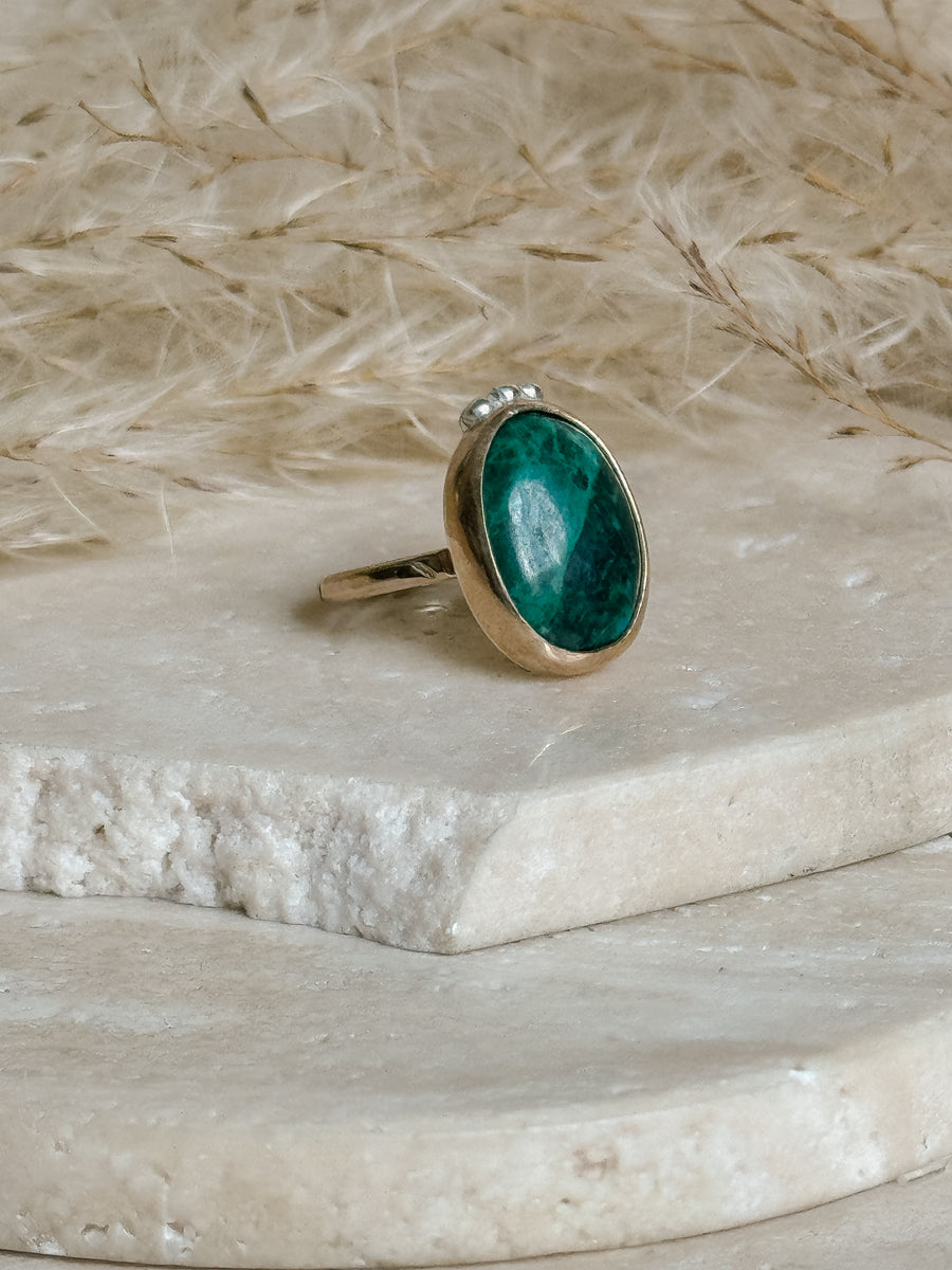 Malachite + Mixed Metal Ring