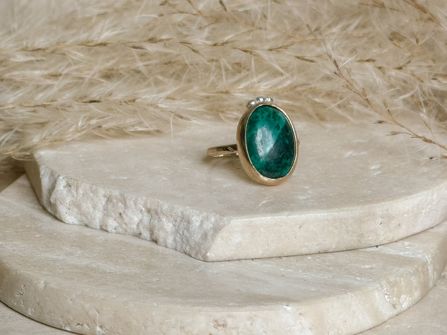 Malachite + Mixed Metal Ring