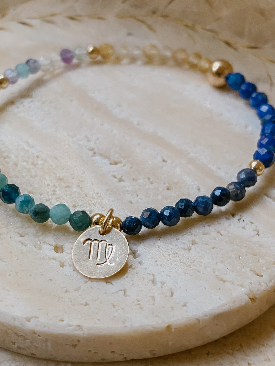 Monthly Zodiac Bracelet - Virgo - Salt + Sage