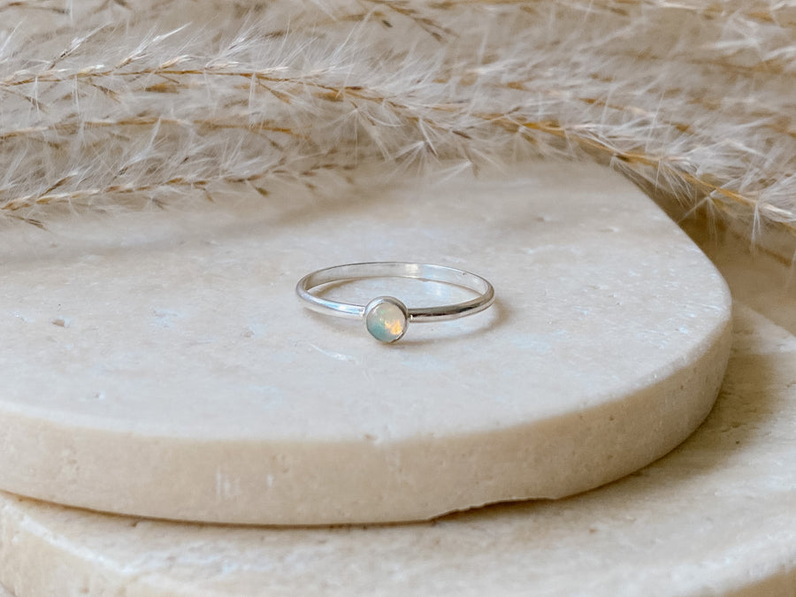 Ethiopian Opal Ring - Salt + Sage