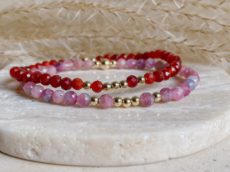 Carnelian Illumination Bracelet - Salt + Sage