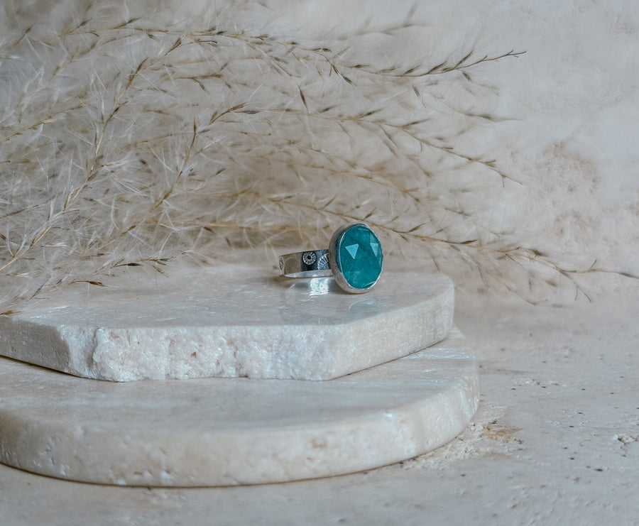 Grandidierite + Sterling Silver Ring