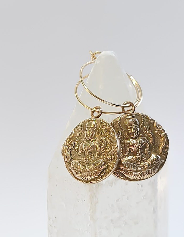 The Lakshmi Hoop Earrings (Bronze) - Salt + Sage