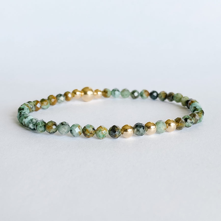 African Turquoise Illumination Bracelet - Salt + Sage