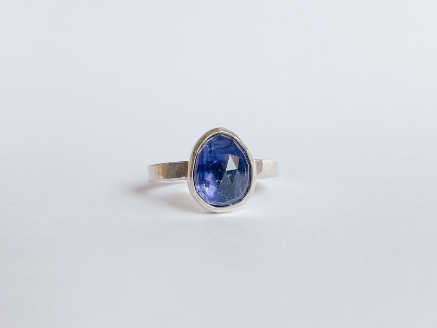 Blue Kyanite + Sterling Silver Ring - Salt + Sage