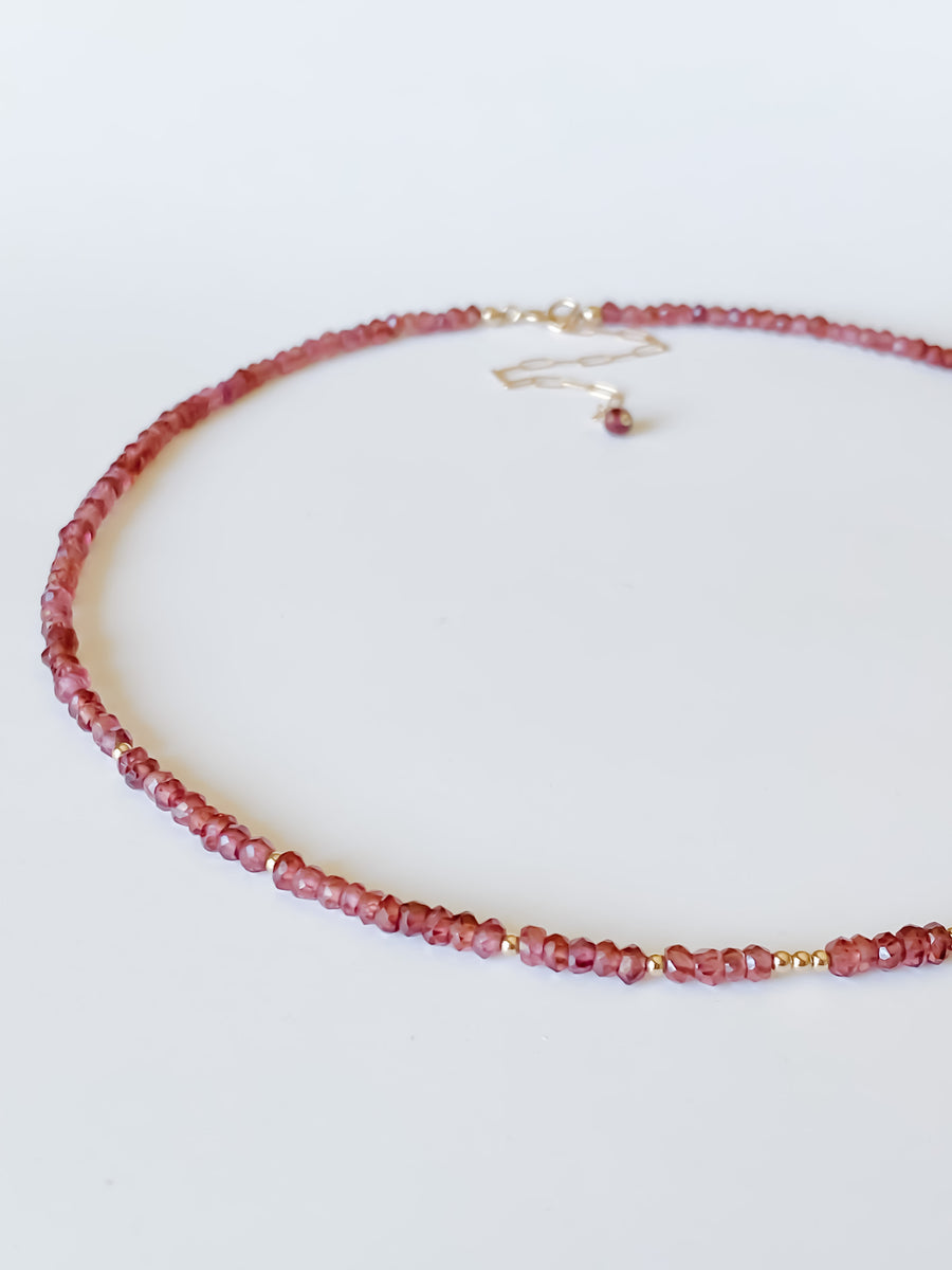 Garnet Layering Necklace - Salt + Sage