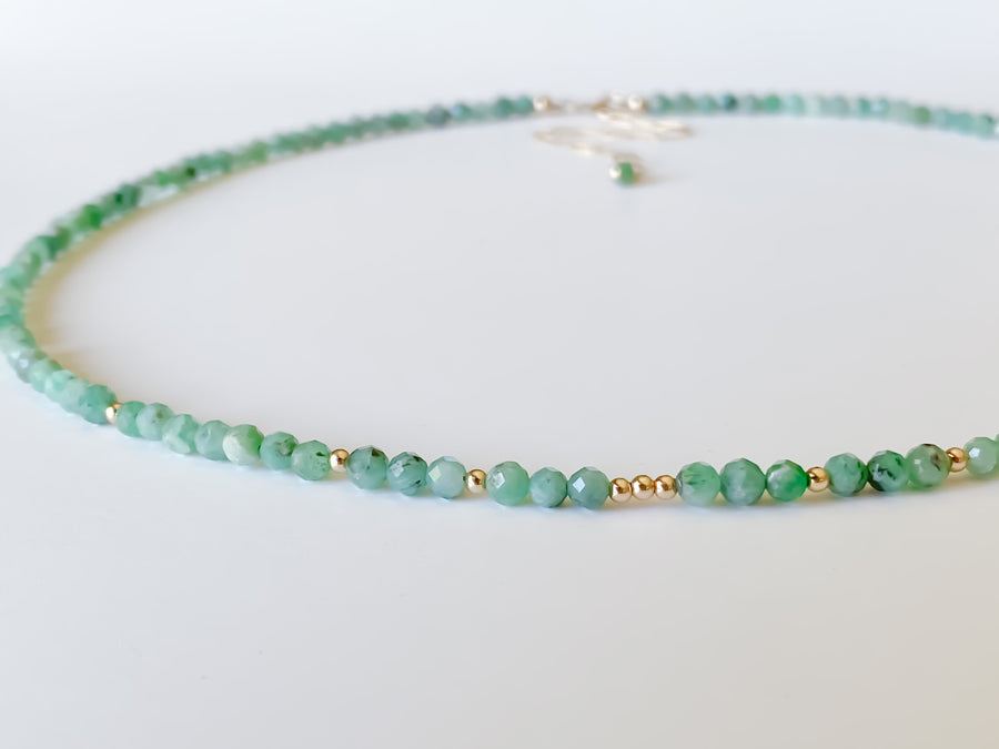 Emerald Layering Necklace - Salt + Sage