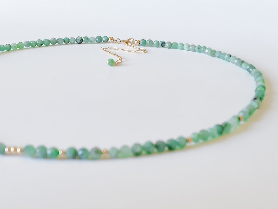 Emerald Layering Necklace - Salt + Sage