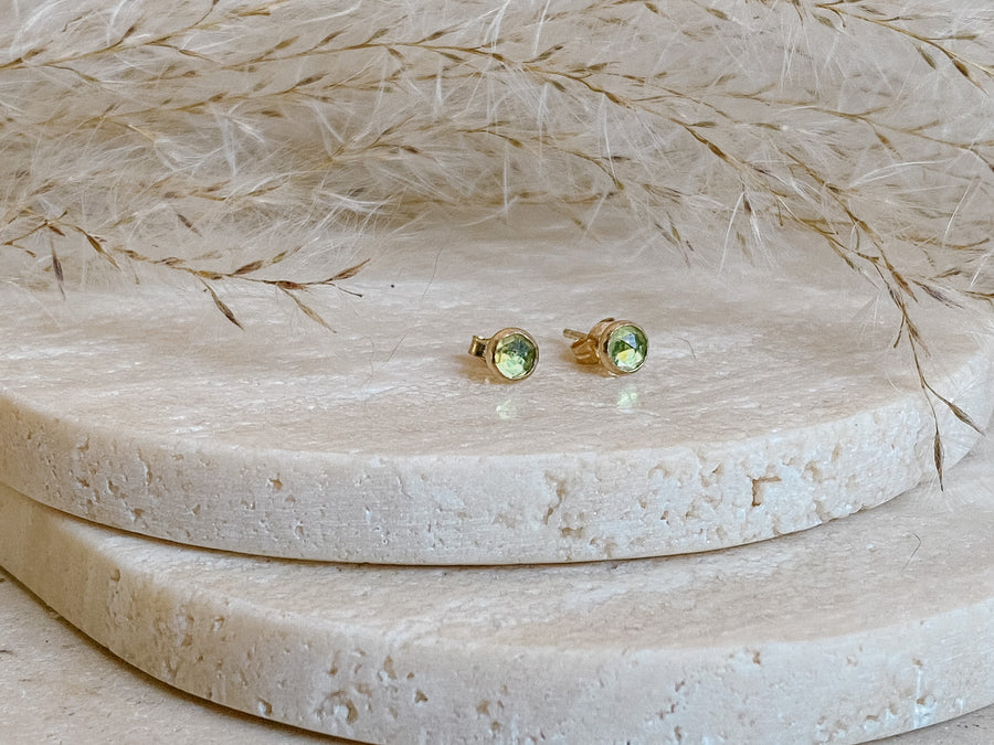 Peridot Stud Earrings - Salt + Sage