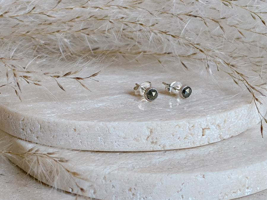 Pyrite Stud Earrings - Salt + Sage