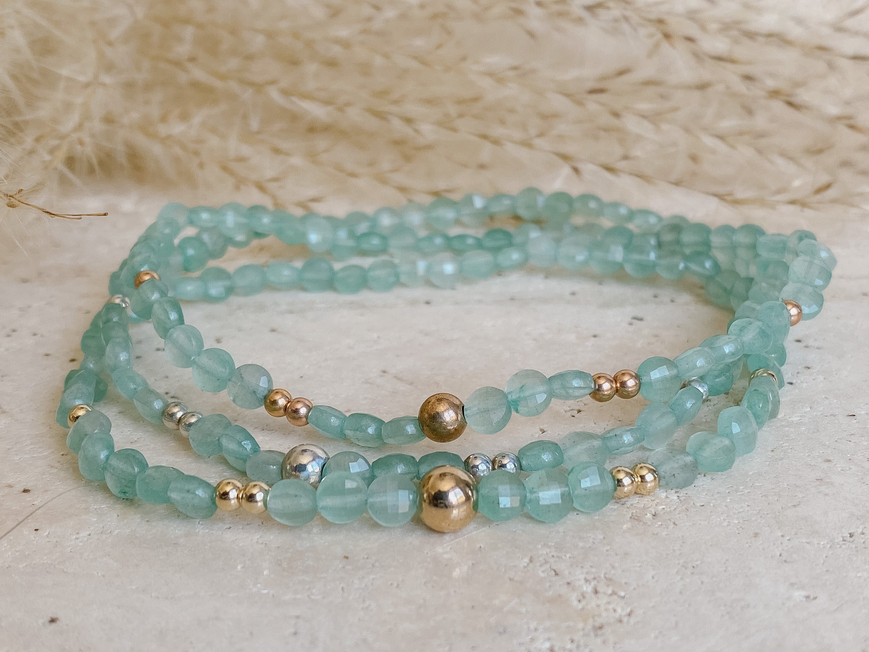 Green Aventurine Anklet | Salt + Sage