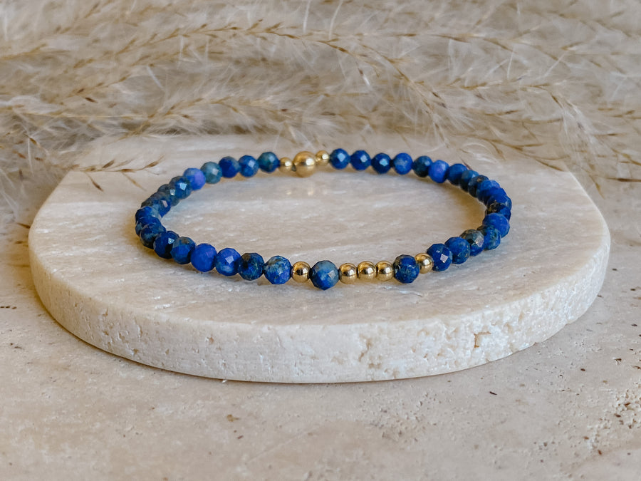 Lapis Lazuli Illumination Bracelet - Salt + Sage